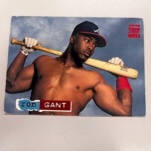1994 Topps Stadium Club #123 Ron Gant Atlanta Braves Baseball Card